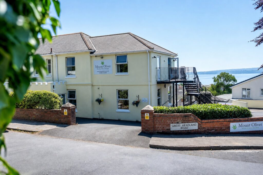 Mount Olivet Nursing Home's street frontage on Great Headland Road, overlooking Torbay